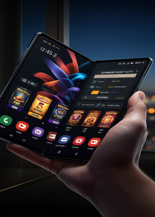 Overzicht van de Spinsino Casino homepage op een desktop en mobiel apparaat met populaire slots en live casino spellen